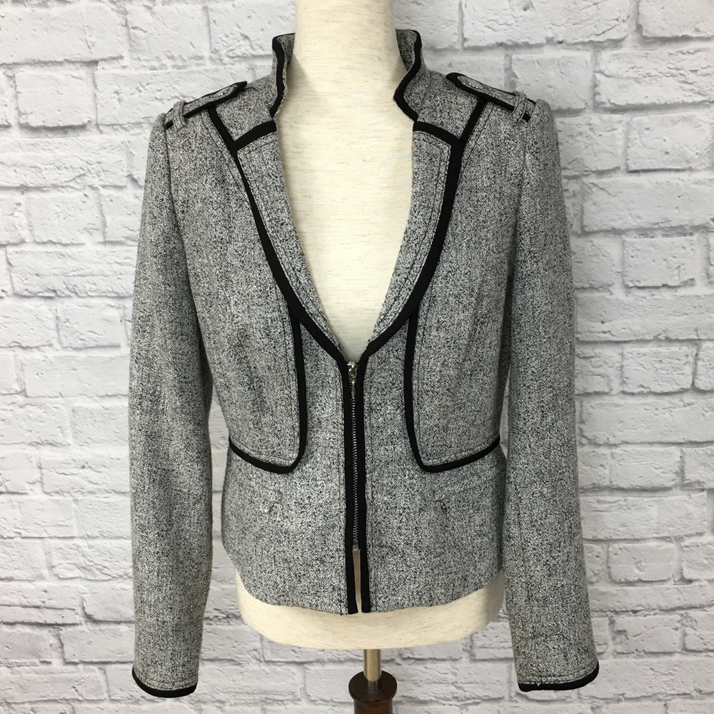 WHBM Shades of Grey Mod Tweed jacket size 8